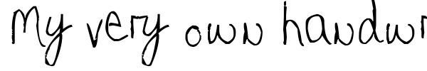 My very own handwriting font preview
